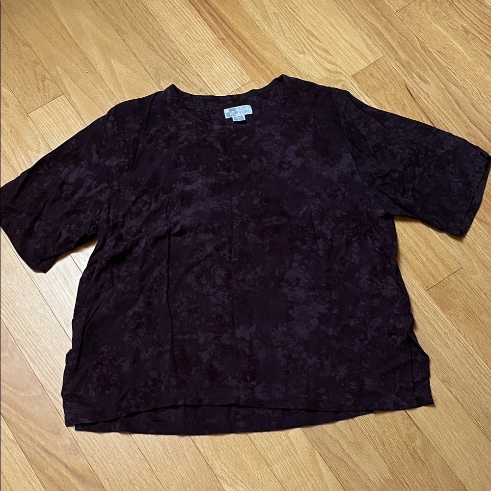 Kupu Kupu Purple Floral Blouse